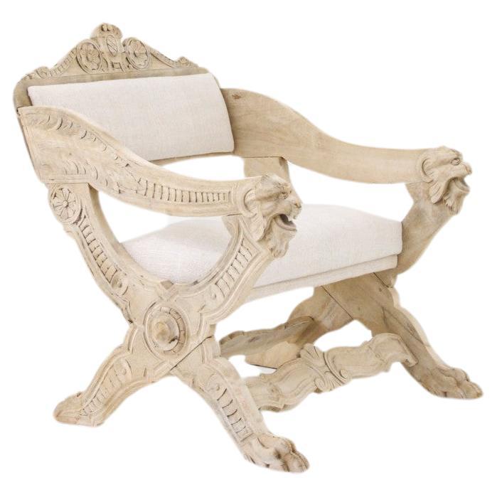 20th Century Belgian Carved Armchair