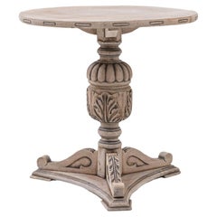 20th Century Belgian Carved Oak Side Table