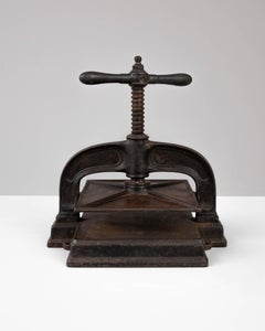 20th Century Belgian Cast Iron Press