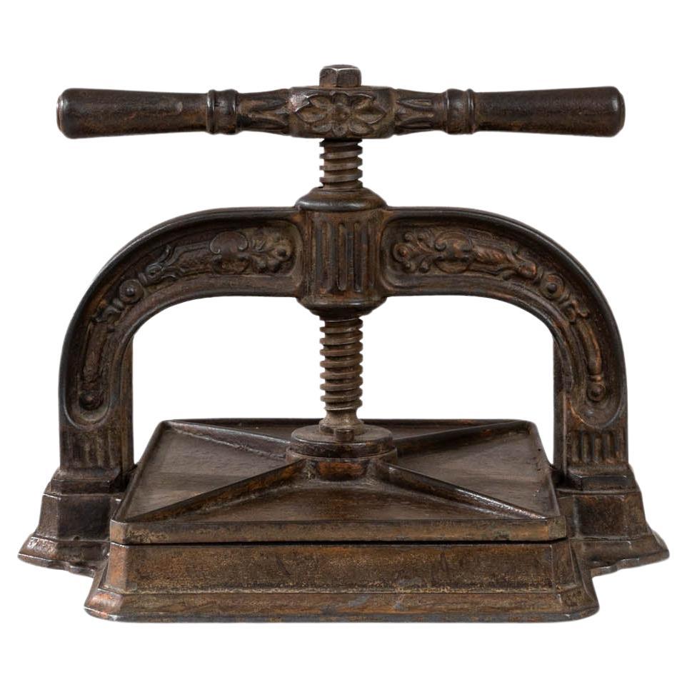 20th Century Belgian Cast Iron Press