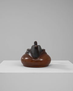 20th Century Belgian Ceramic Kettle With Lid