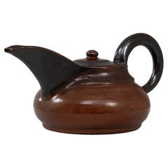 20th Century Belgian Ceramic Kettle With Lid