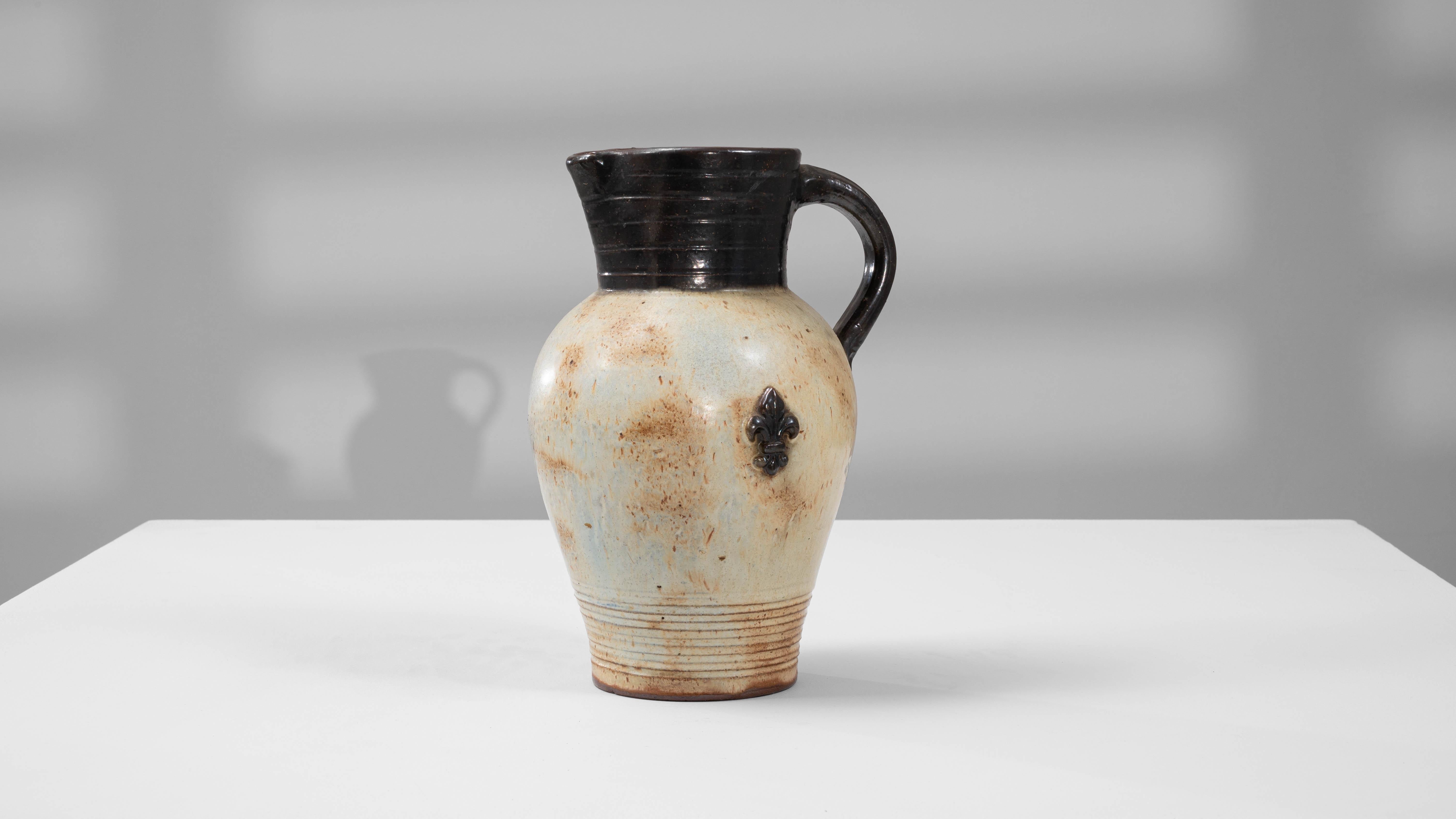 20th Century Belgian Ceramic Pitcher By  G. Losson For Sale 3