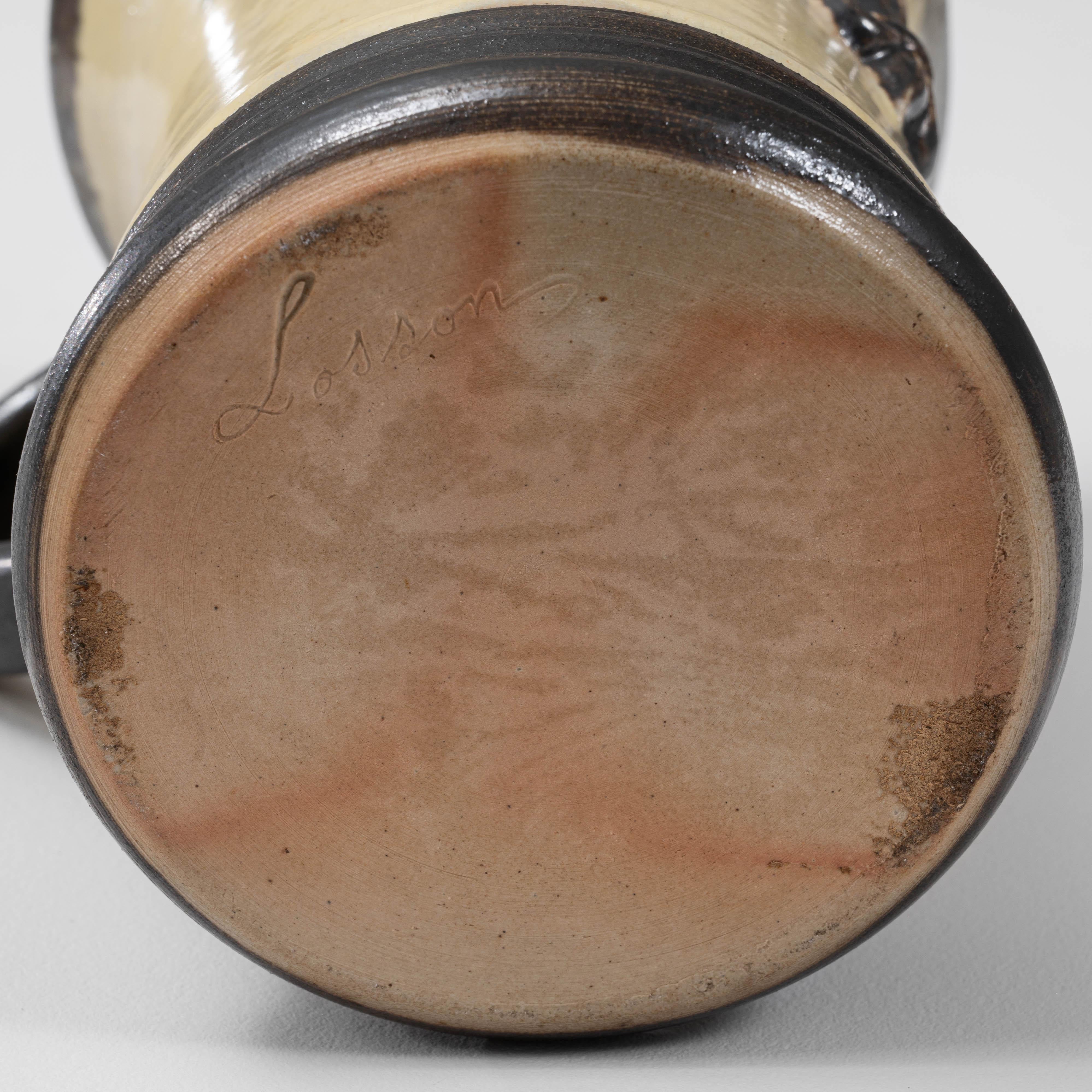 Brocca belga in ceramica del XX secolo di  G. Losson in vendita 3