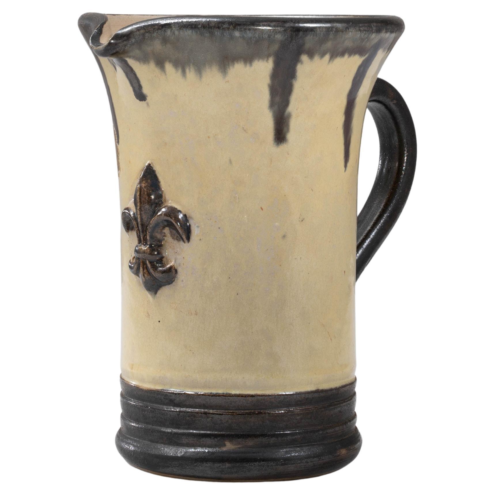 Brocca belga in ceramica del XX secolo di  G. Losson