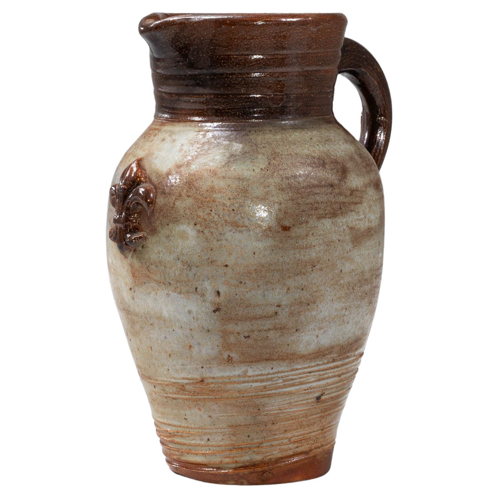 20th Century Belgian Ceramic Pitcher By  G. Losson