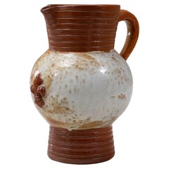 20th Century Belgian Ceramic Pitcher By  G. Losson