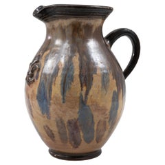 20th Century Belgian Ceramic Pitcher By  G. Losson
