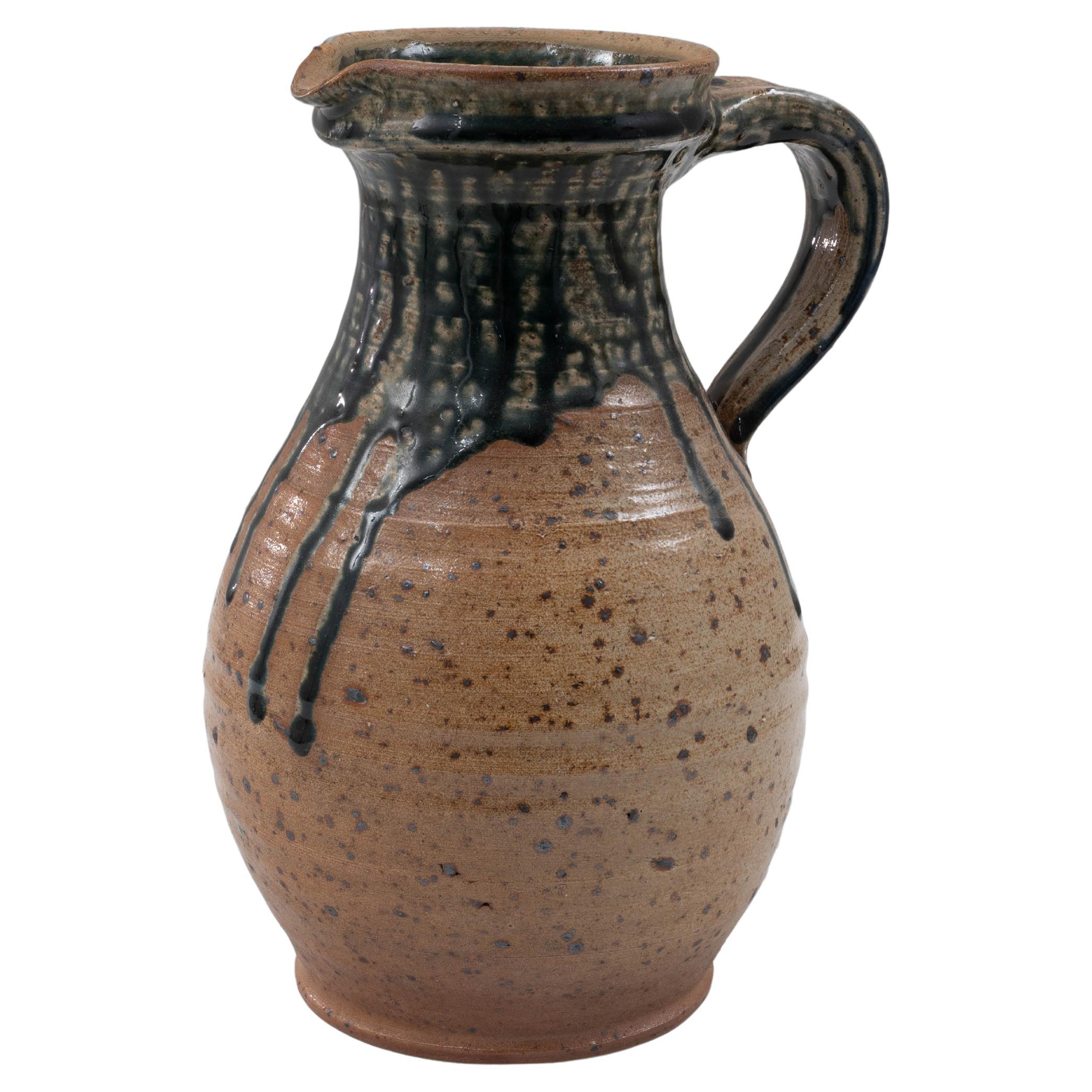 20th Century Belgian Ceramic Pitcher By  G. Losson