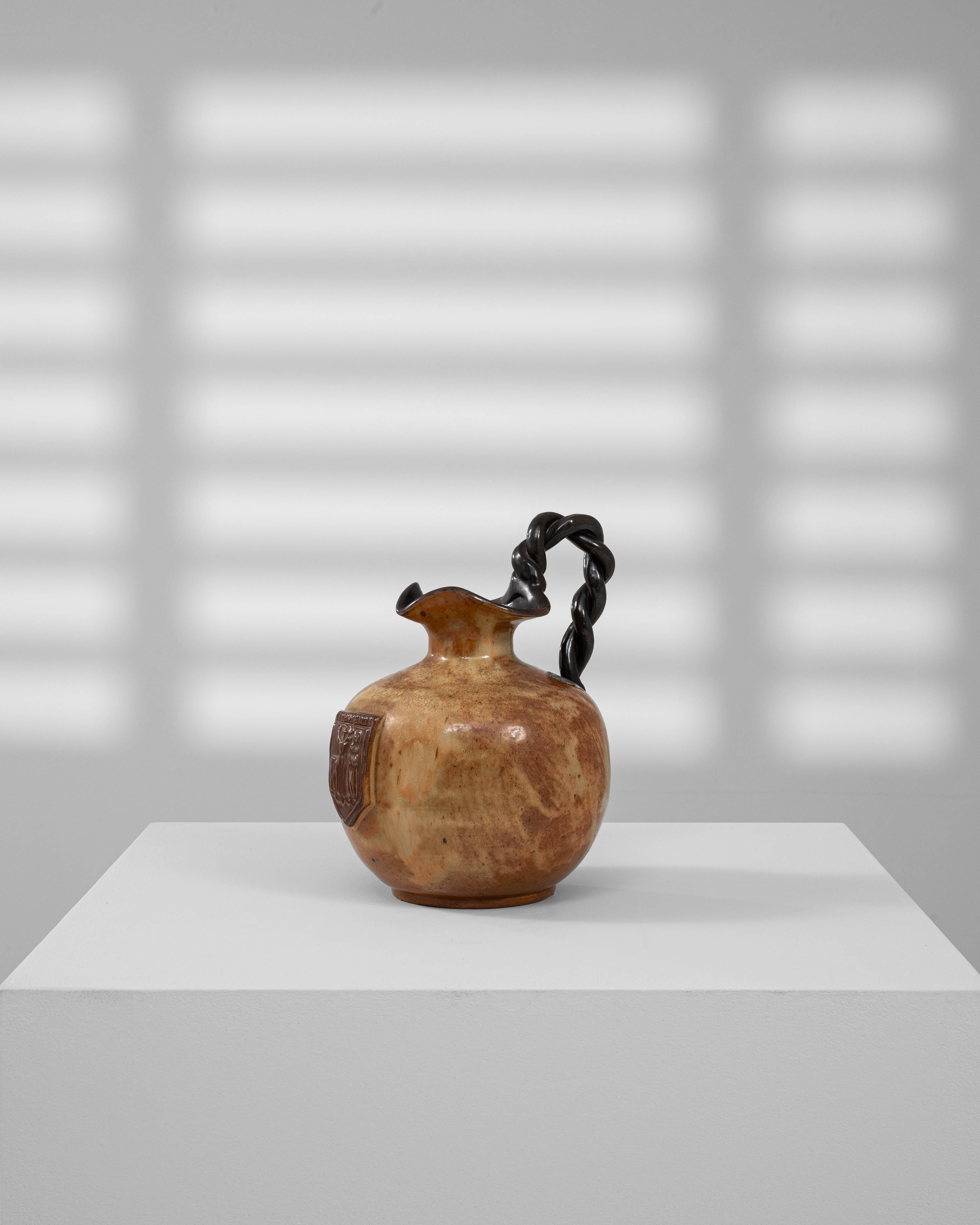 20th Century Belgian Ceramic Pitcher 2