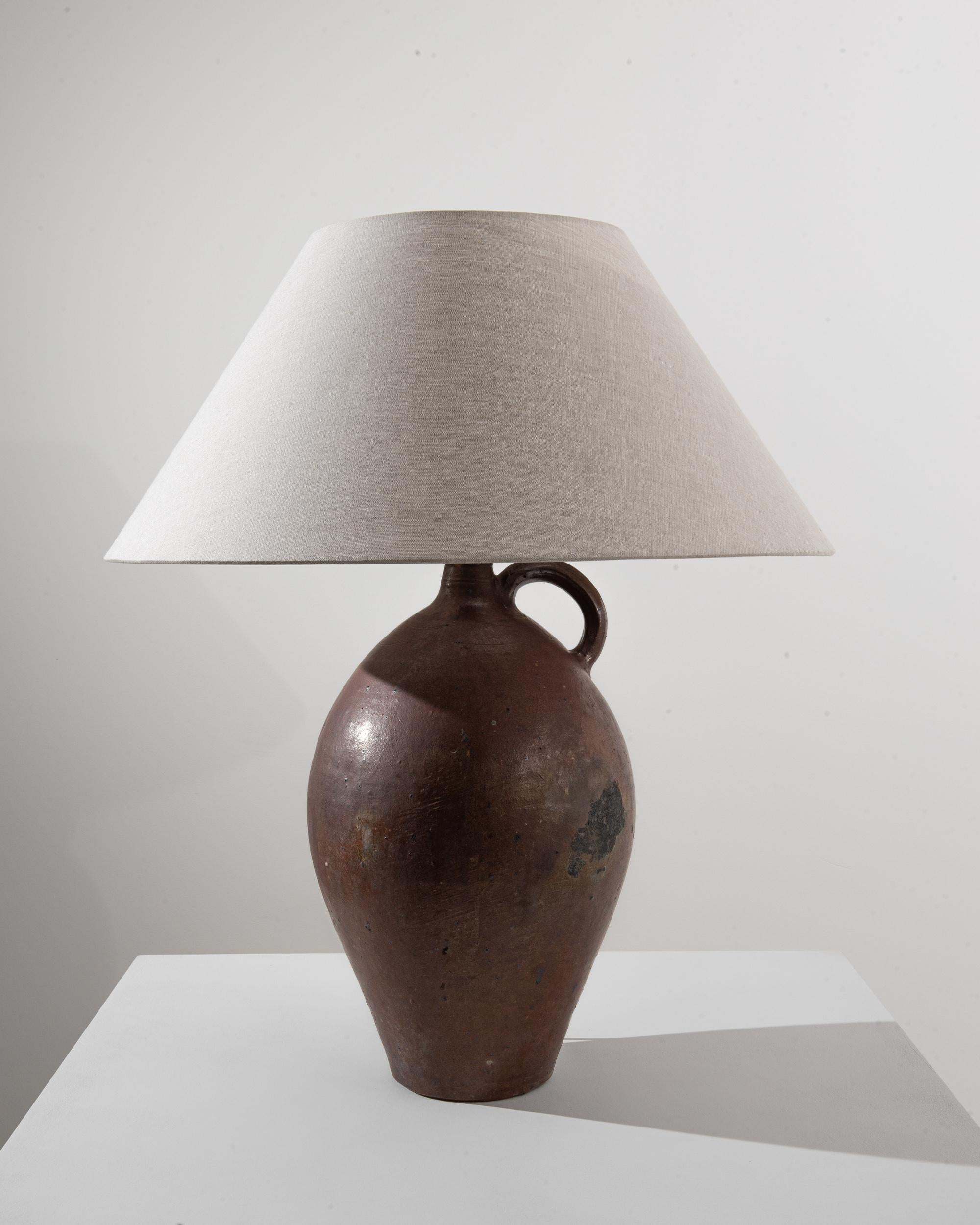 Country 20th Century Belgian Ceramic Table Lamp