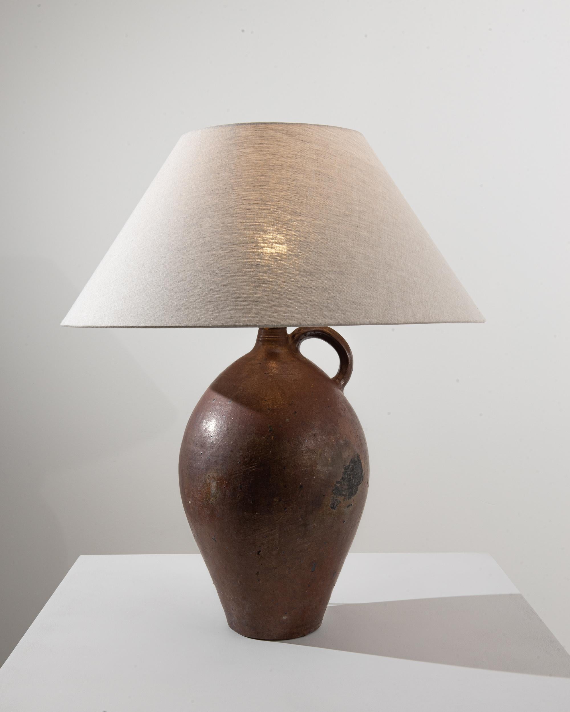20th Century Belgian Ceramic Table Lamp In Good Condition In High Point, NC