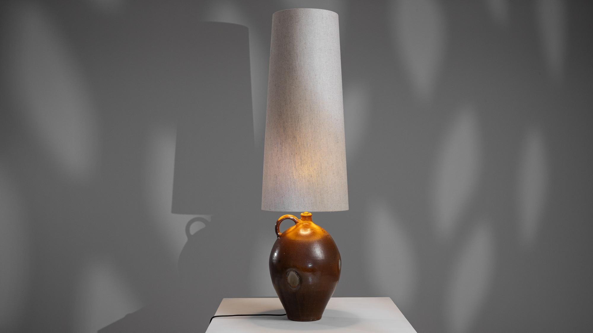 20th Century Belgian Ceramic Table Lamp For Sale 5