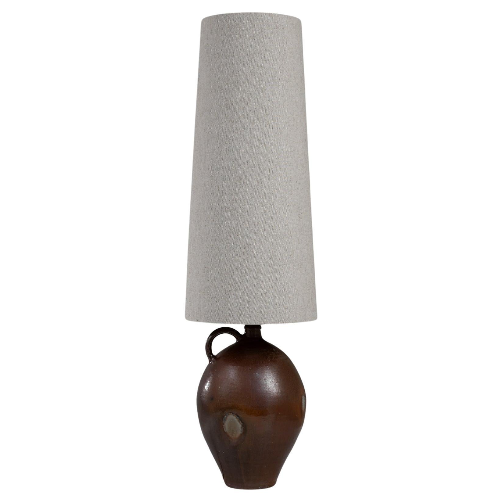 20th Century Belgian Ceramic Table Lamp For Sale