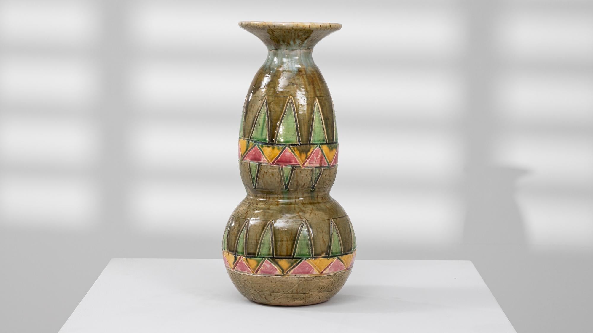 Vaso in ceramica belga del XX secolo in vendita 1