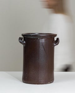 Ciotola da portata in ceramica con motivo a cioccolato belga del XX secolo, design funzionale