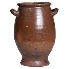 20th Century Belgian Chocolate Ceramic Serving Bowl, Functional Design