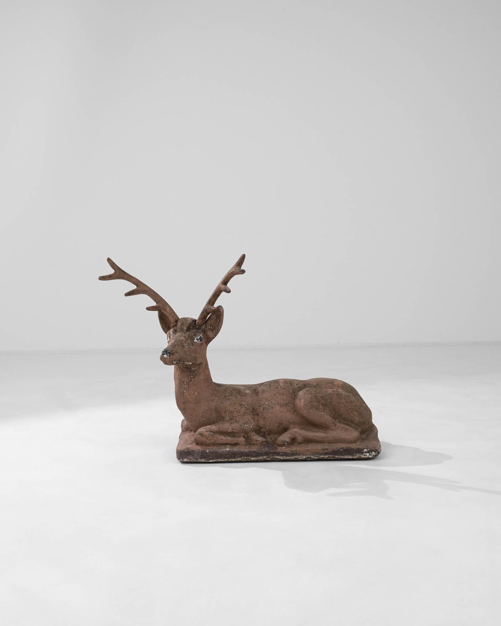 20th Century Belgian Concrete Deer Sculpture For Sale 7