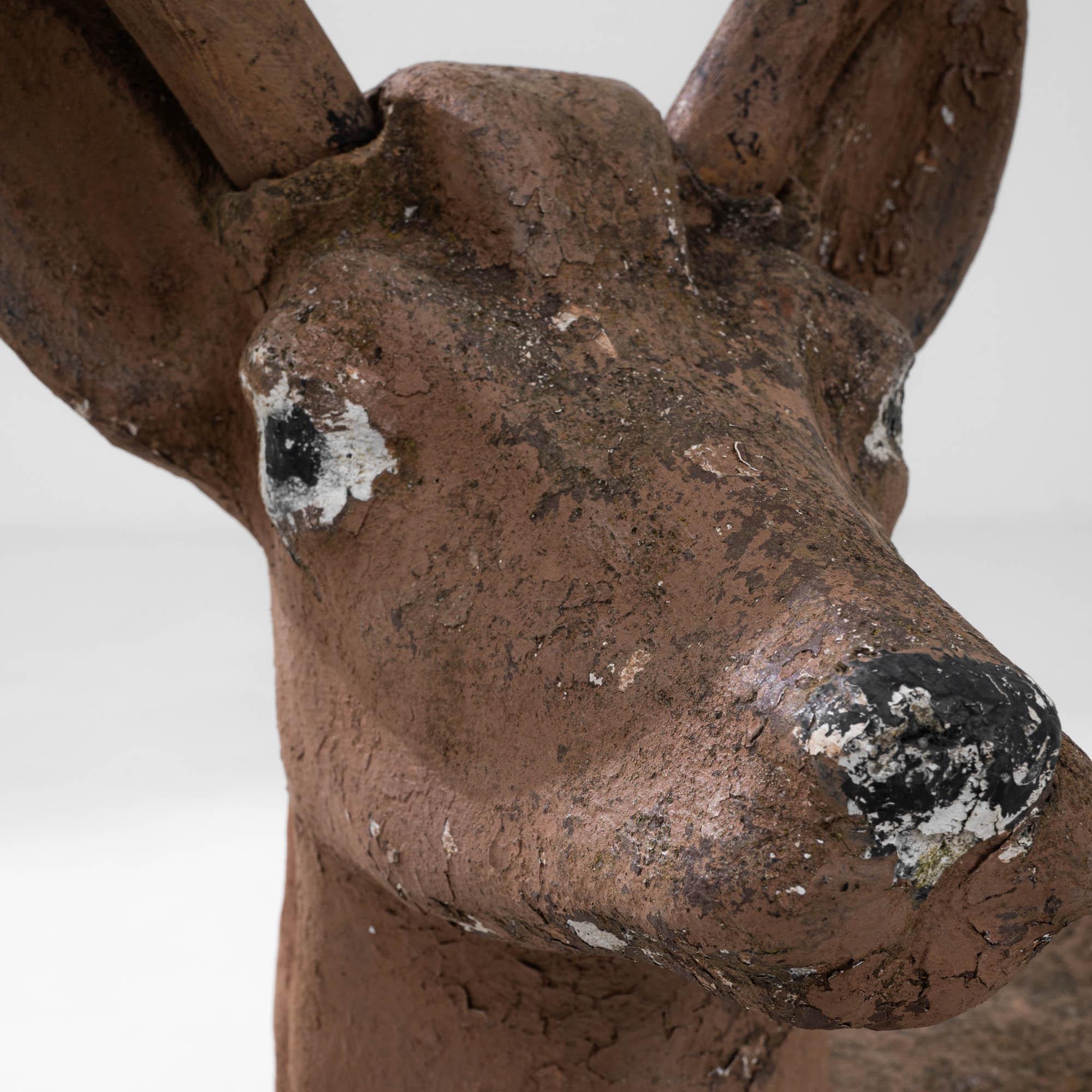 20th Century Belgian Concrete Deer Sculpture For Sale 1