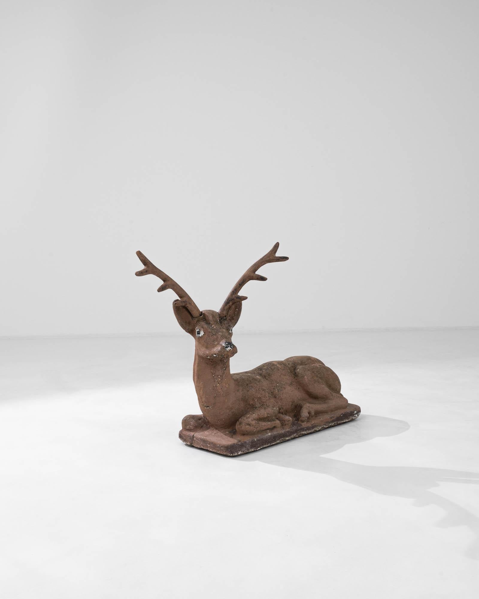 20th Century Belgian Concrete Deer Sculpture For Sale 5