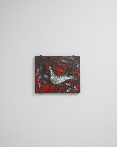 20th Century Belgian Concrete Wall Art Of Bird