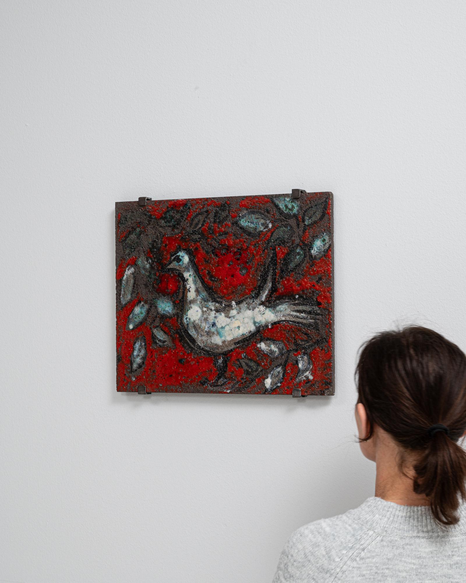 20ième siècle Art mural belge du 20e siècle en béton avec oiseau en vente