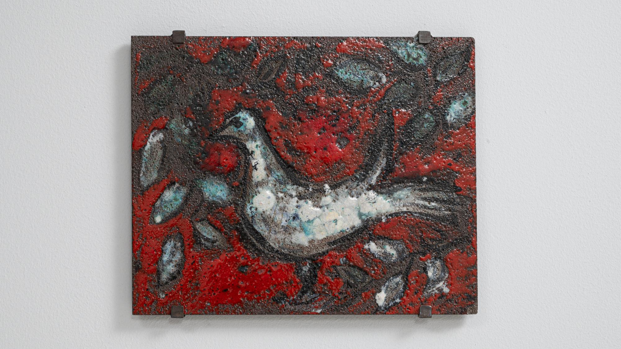 Art mural belge du 20e siècle en béton avec oiseau en vente 1