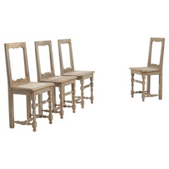 20th Century Belgian Country Dining Chairs, Set of Four