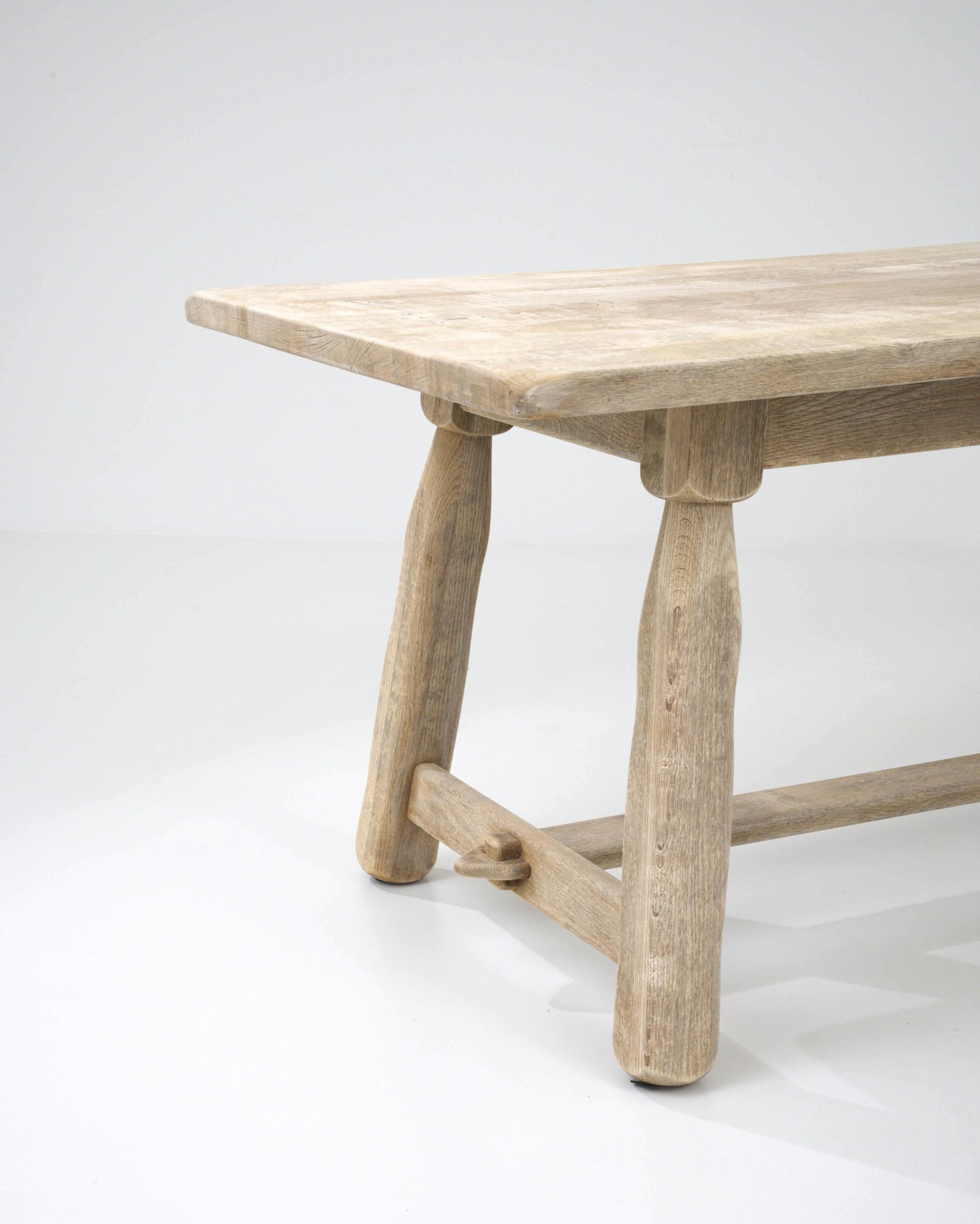 20th Century Belgian Country Oak Dining Table For Sale 2