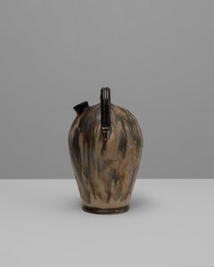 20th Century Belgian Drip Glaze Ceramic Jug