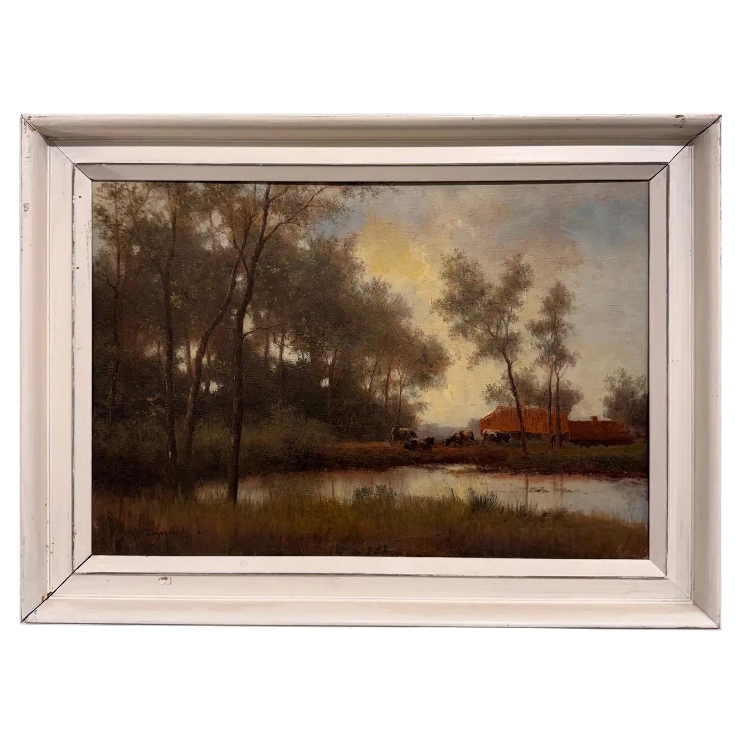 20th Century Belgian Flemish Oil on Canvas