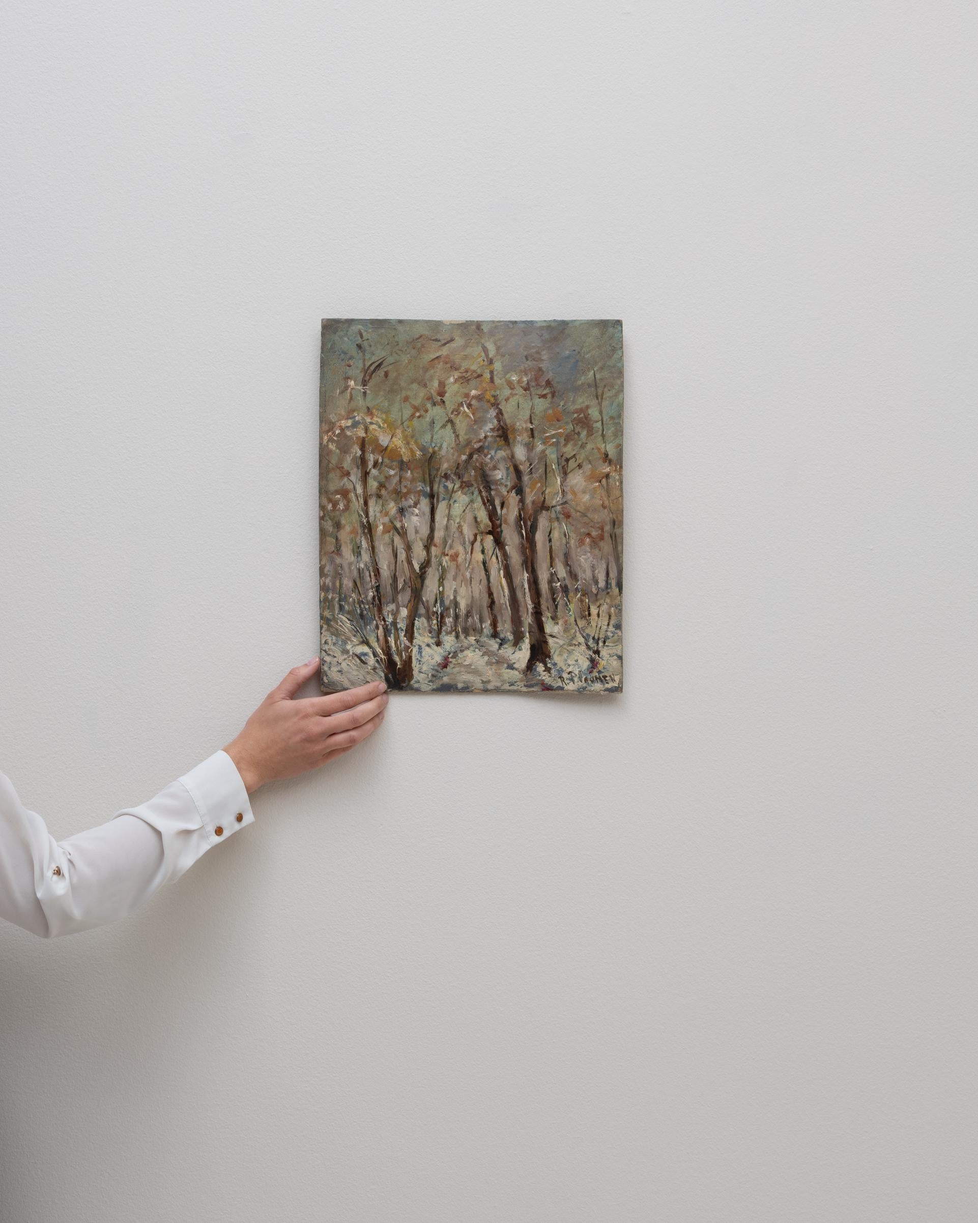 20. Jahrhundert Belgische Waldlandschaft Gemälde im Zustand „Gut“ im Angebot in High Point, NC