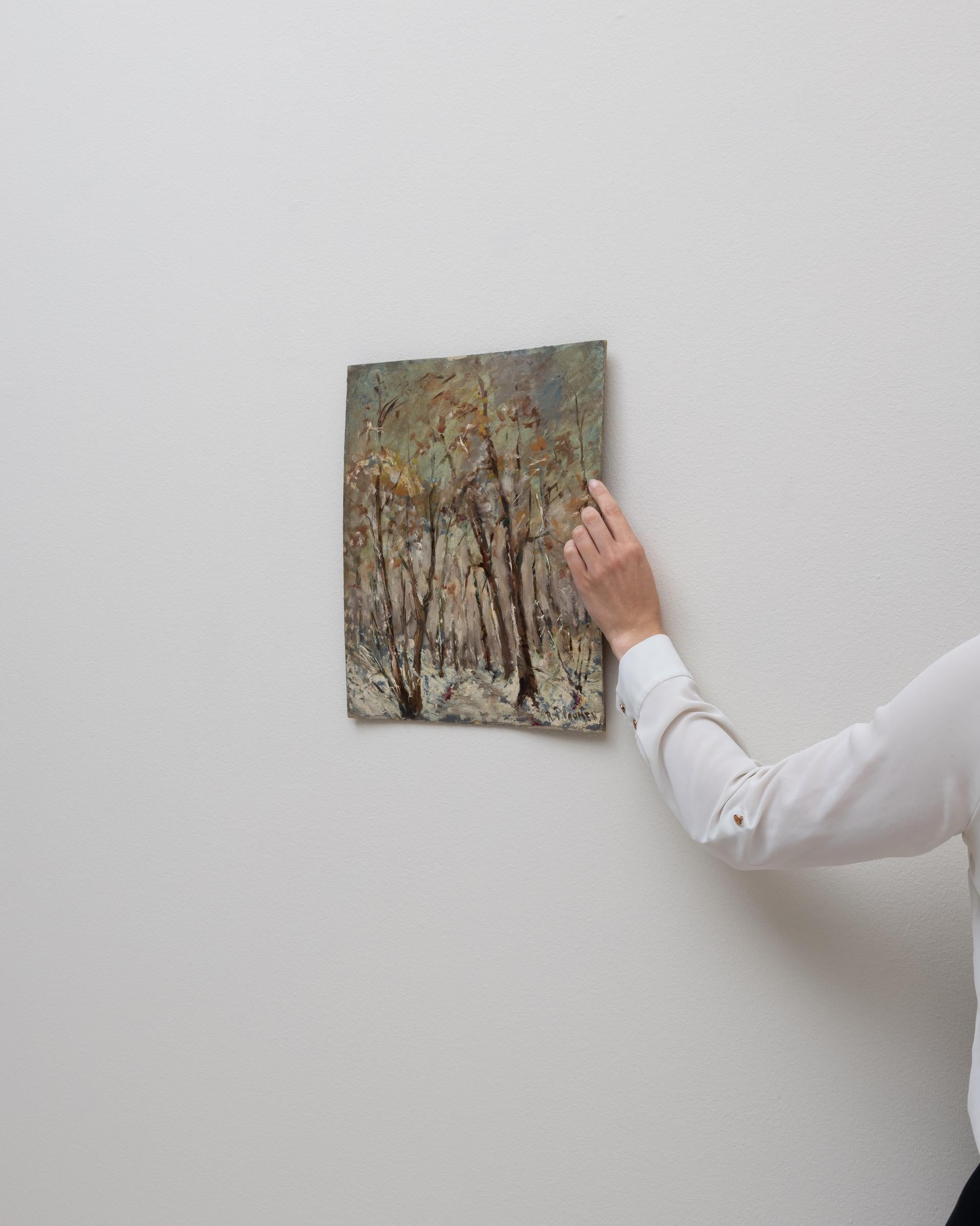 20. Jahrhundert Belgische Waldlandschaft Gemälde im Angebot 2