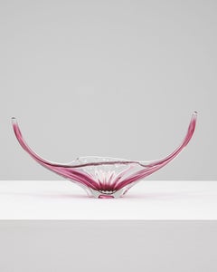 20th Century Belgian Glass Plateau: Functional Antique Serveware