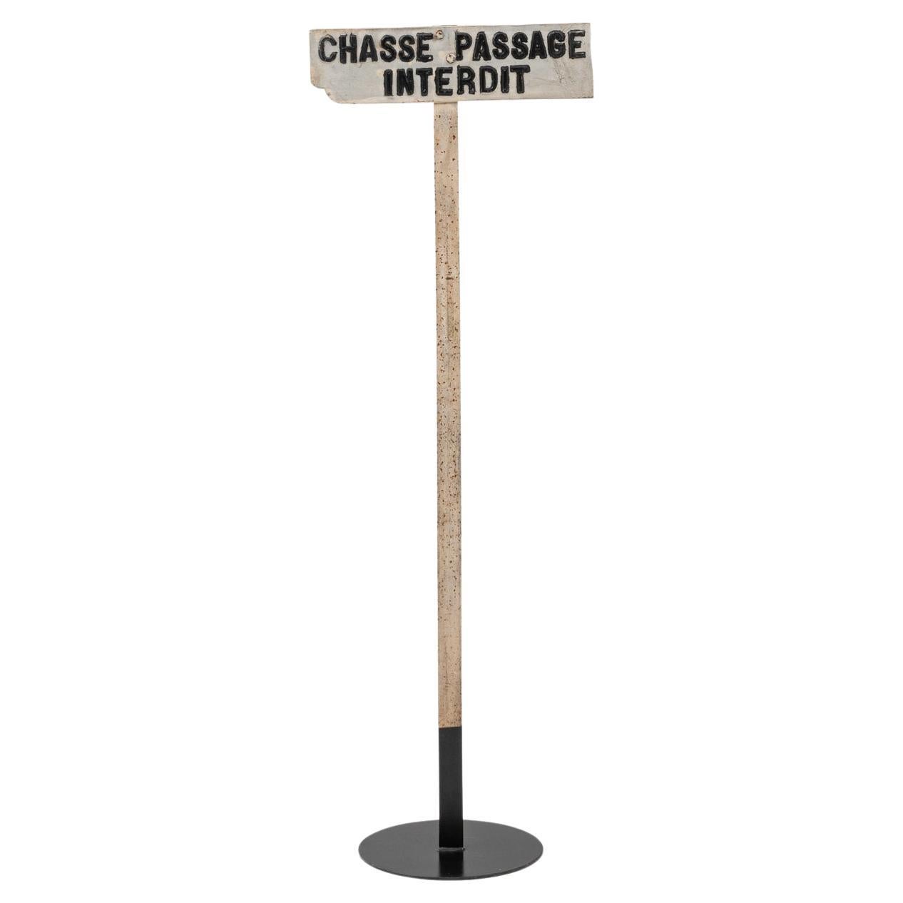 20th Century Belgian Hunting Metal Sign