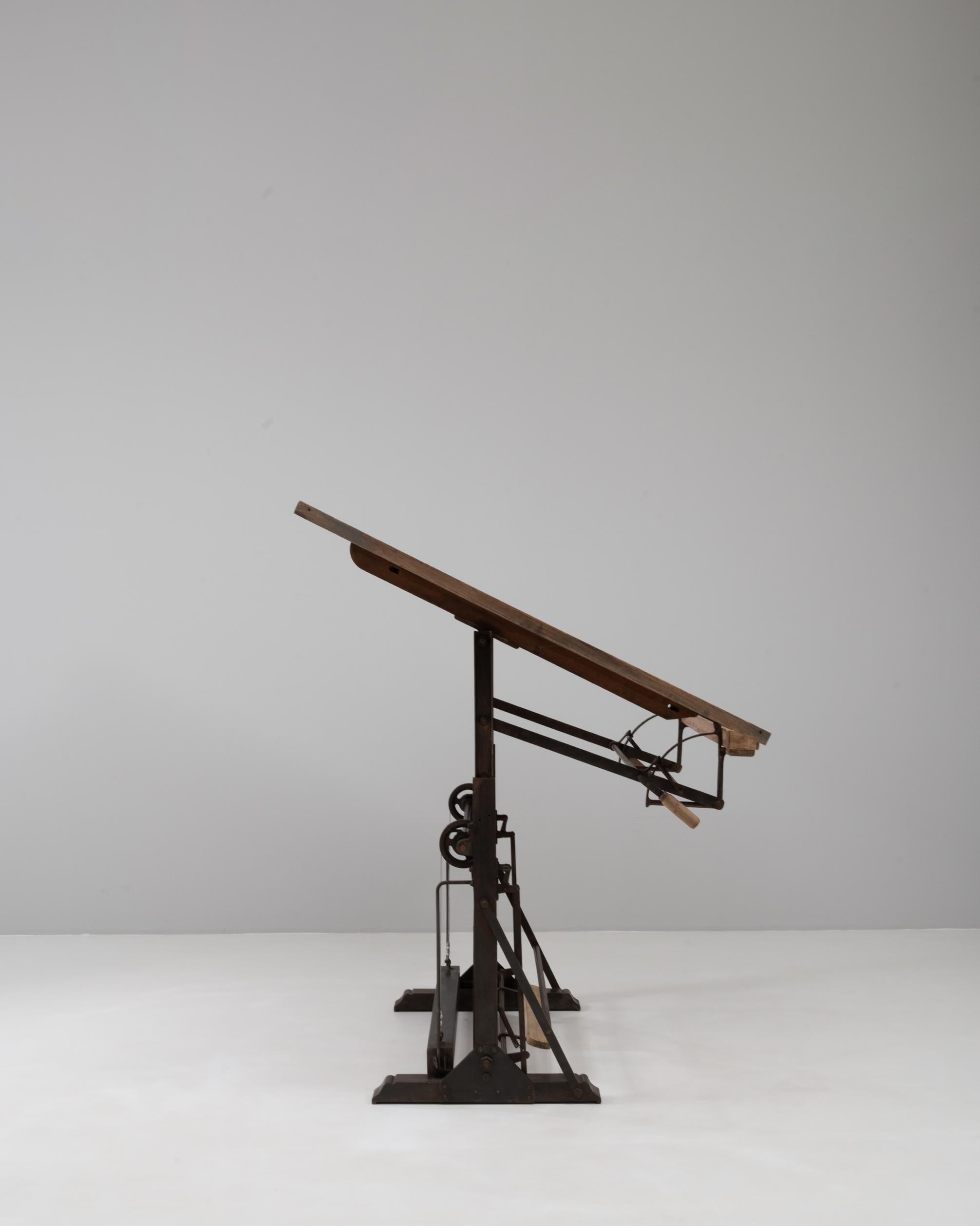 20ième siècle Table à dessin industrielle belge du 20e siècle en vente