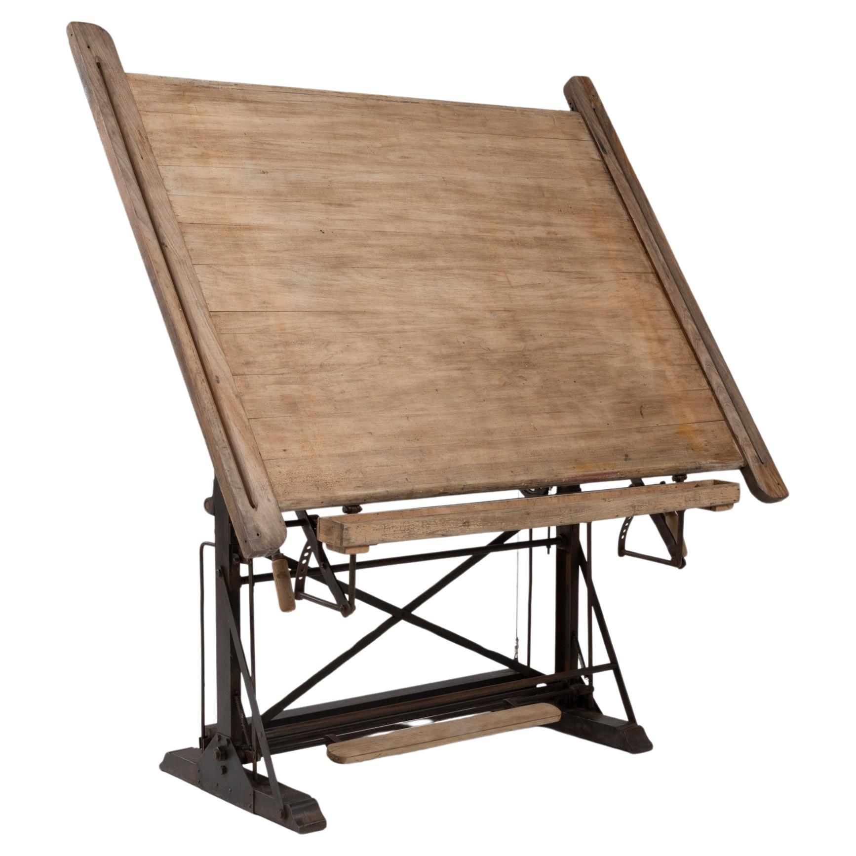 20th Century Belgian Industrial Drawing Table
