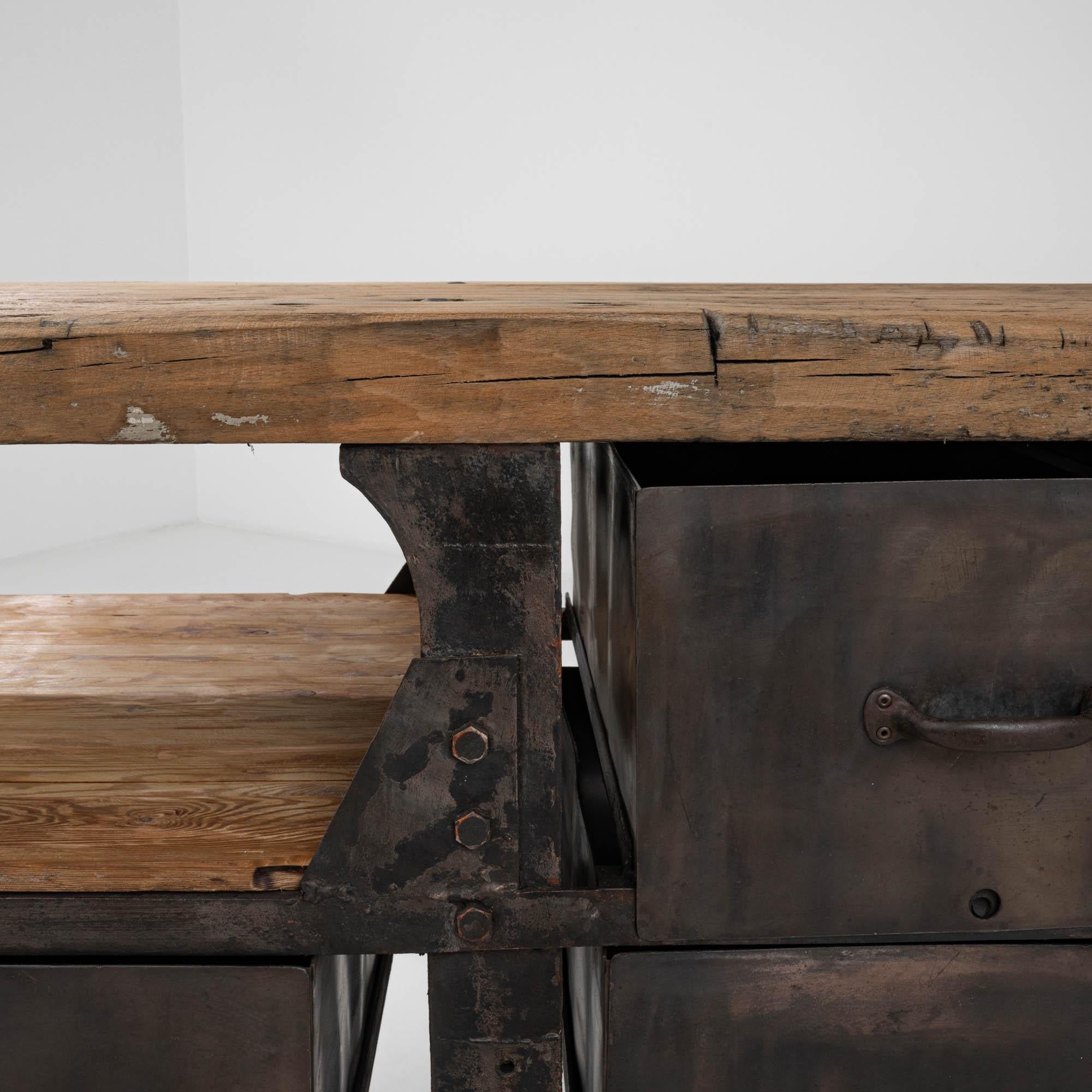 20th Century Belgian Industrial Table For Sale 6