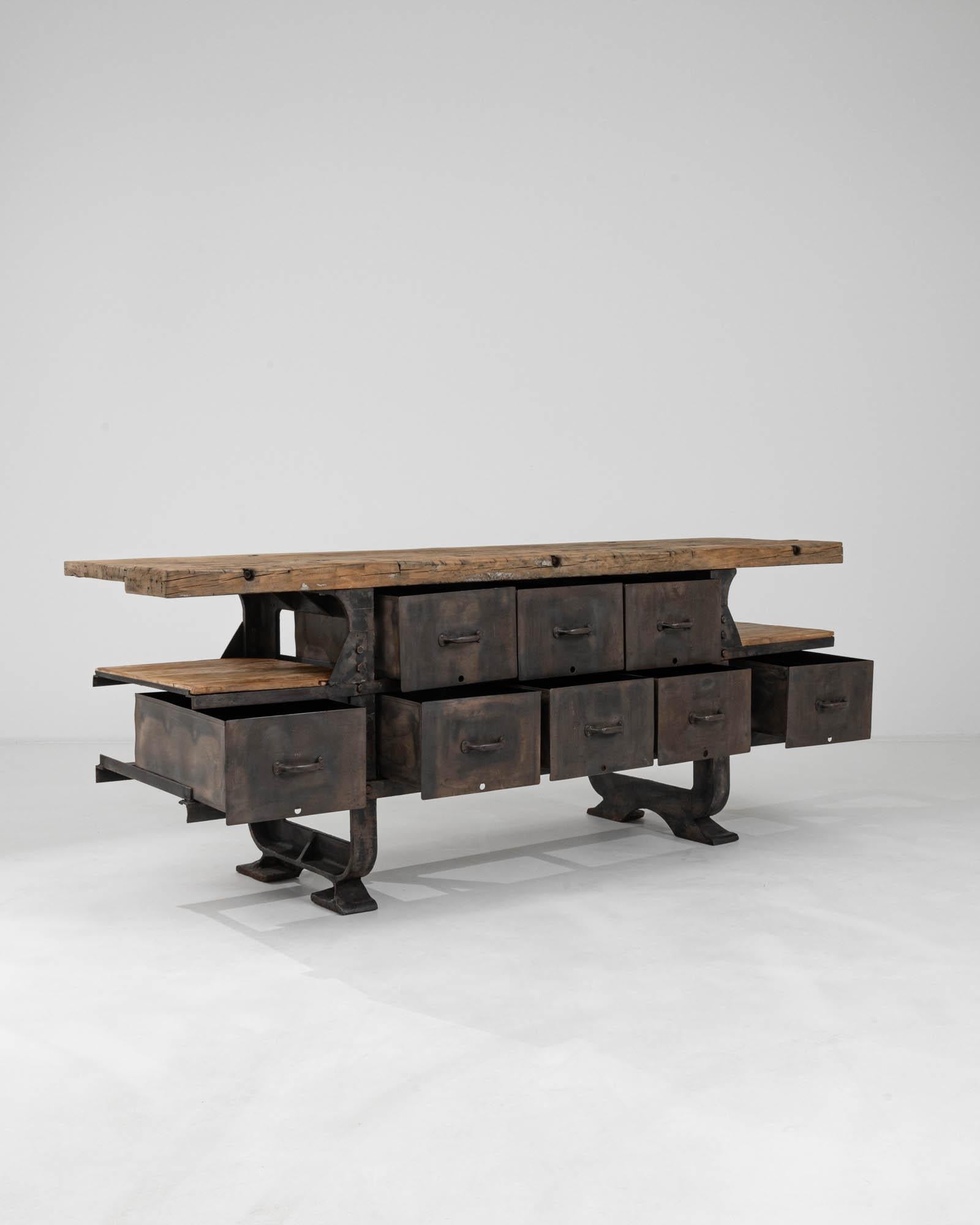20th Century Belgian Industrial Table For Sale 1