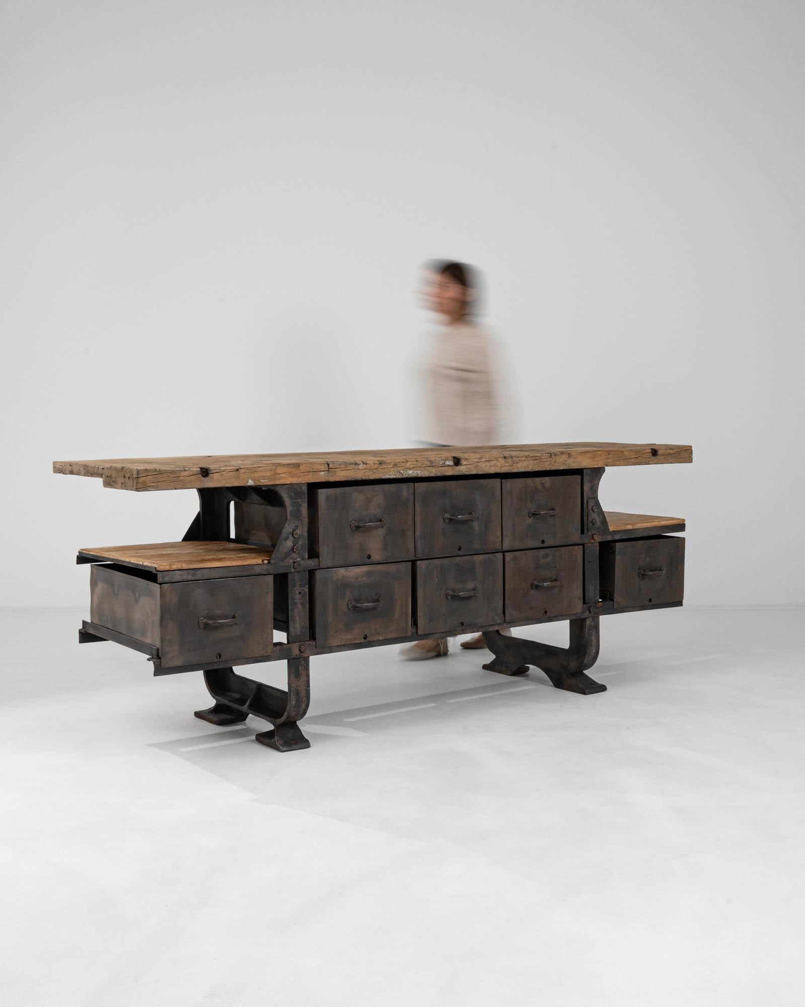 20th Century Belgian Industrial Table For Sale 2
