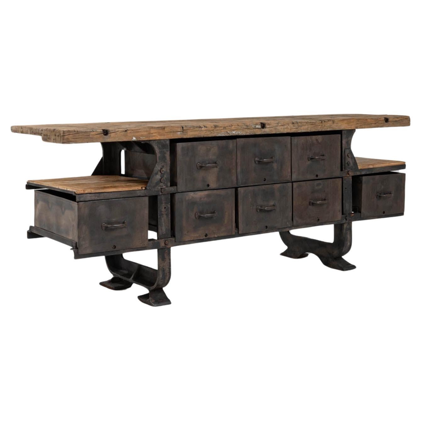 20th Century Belgian Industrial Table For Sale