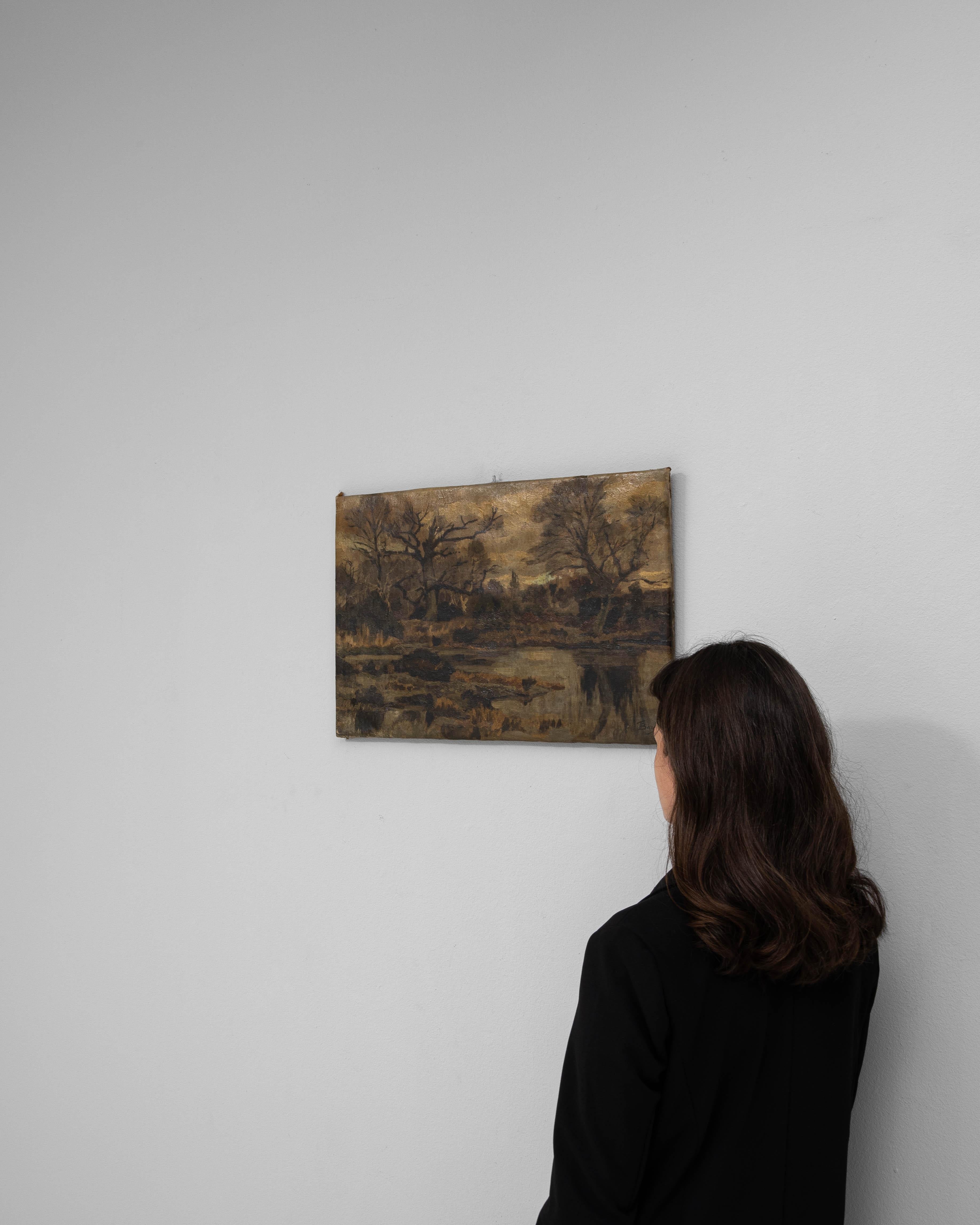 Belgische Landschaftsmalerei des 20. Jahrhunderts im Zustand „Gut“ im Angebot in High Point, NC
