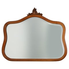 20th century Belgian Louis XV Style carved Oak Mirror