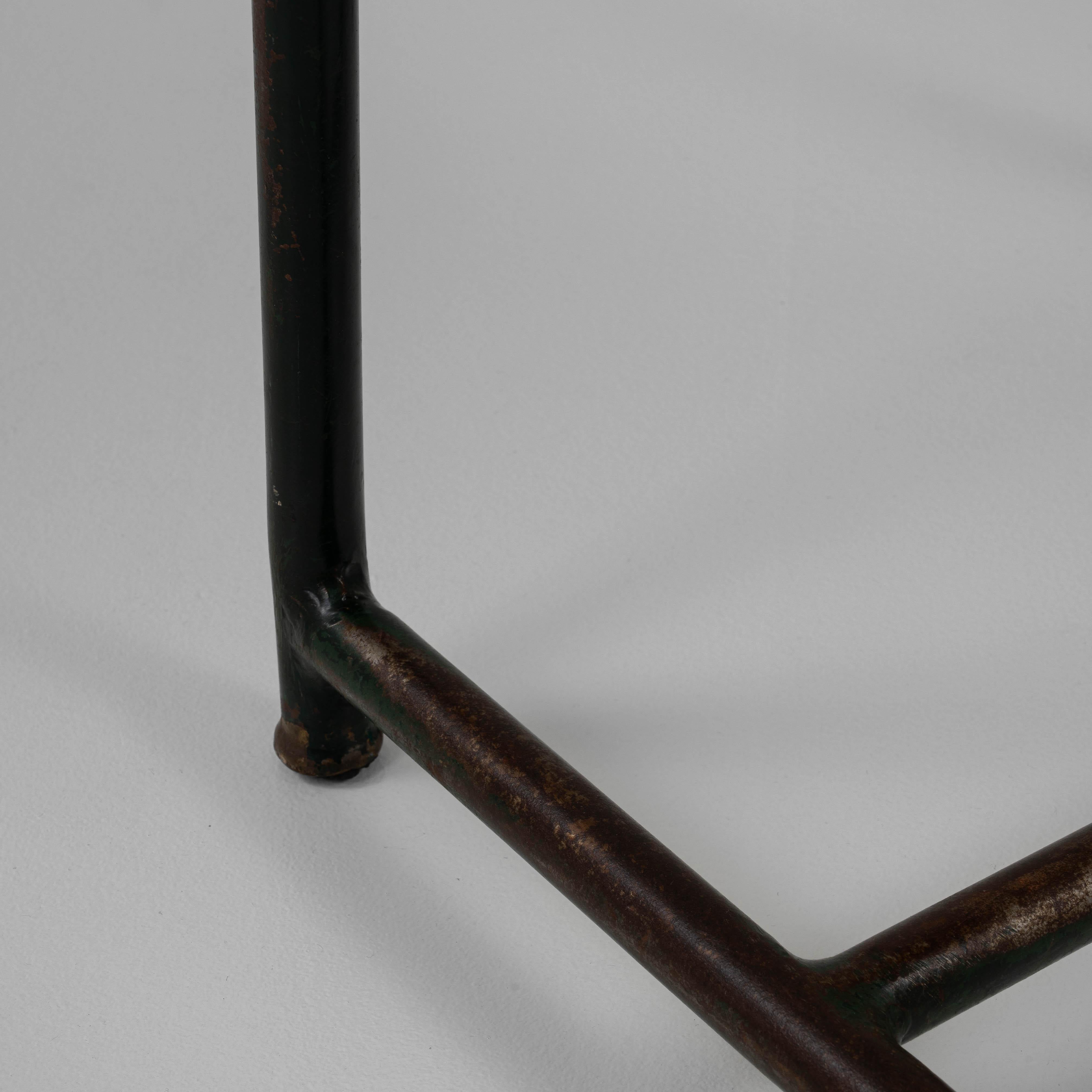 20th Century Belgian Metal Chair With Wooden Seat & Back For Sale 8