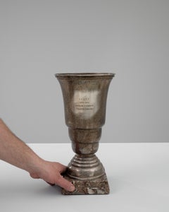 20th Century Belgian Metal & Marble Goblet