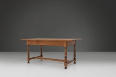 20th century Belgian oak dining table