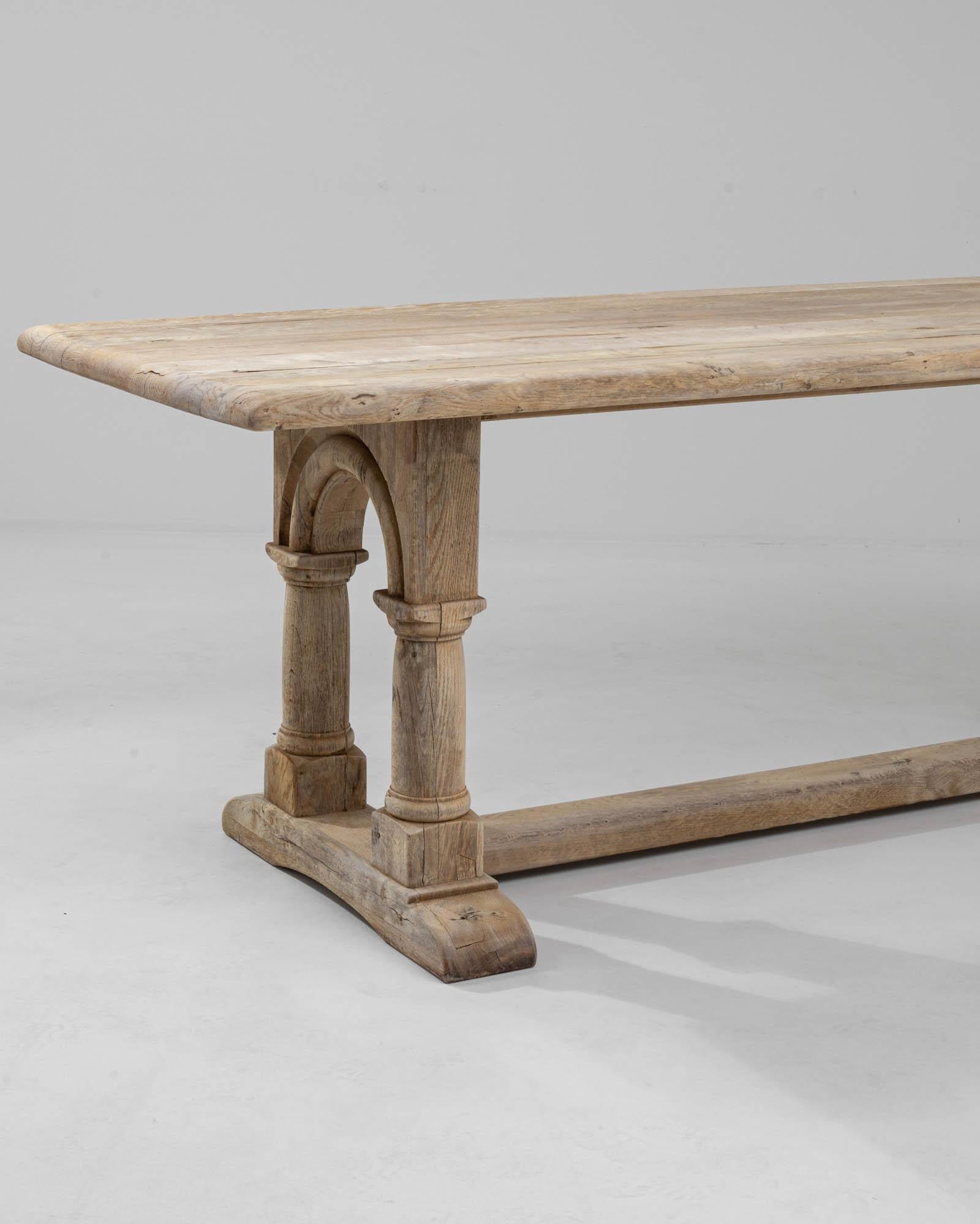 20th Century Belgian Oak Dining Table For Sale 1