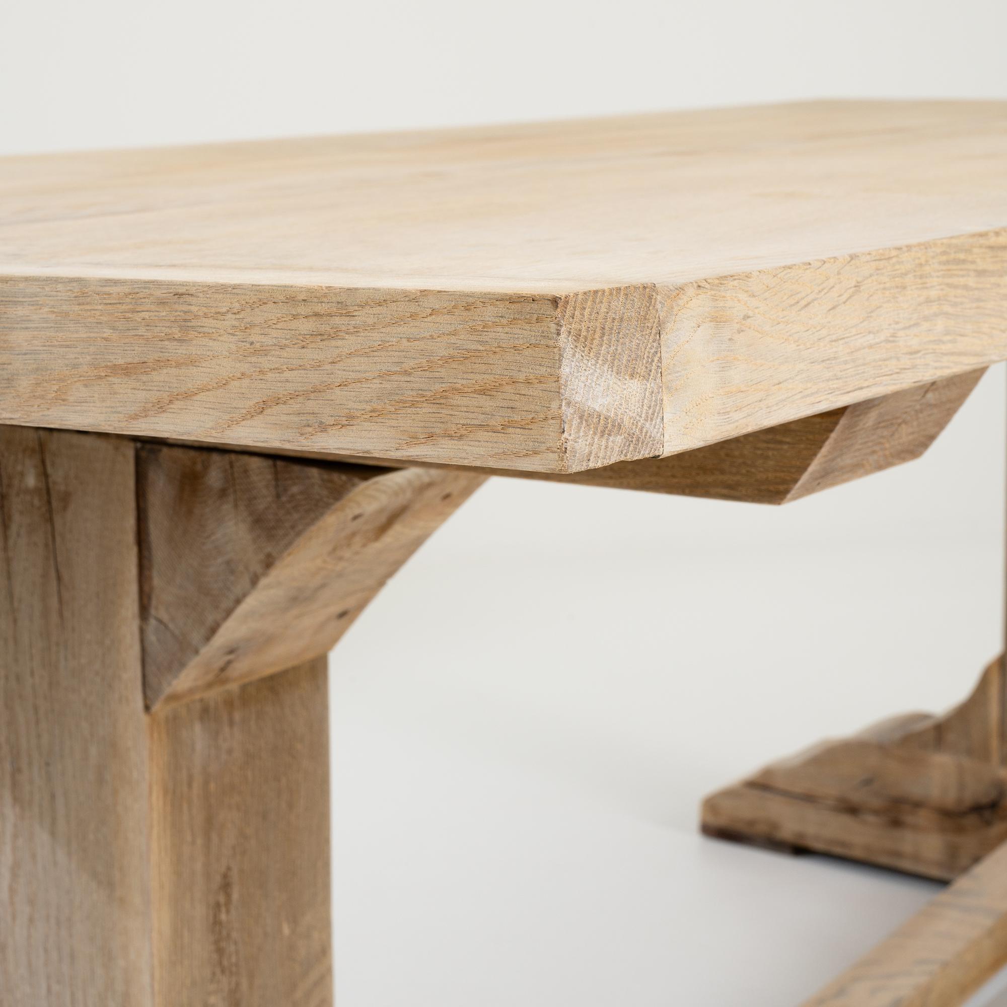 20th Century Belgian Oak Dining Table For Sale 4
