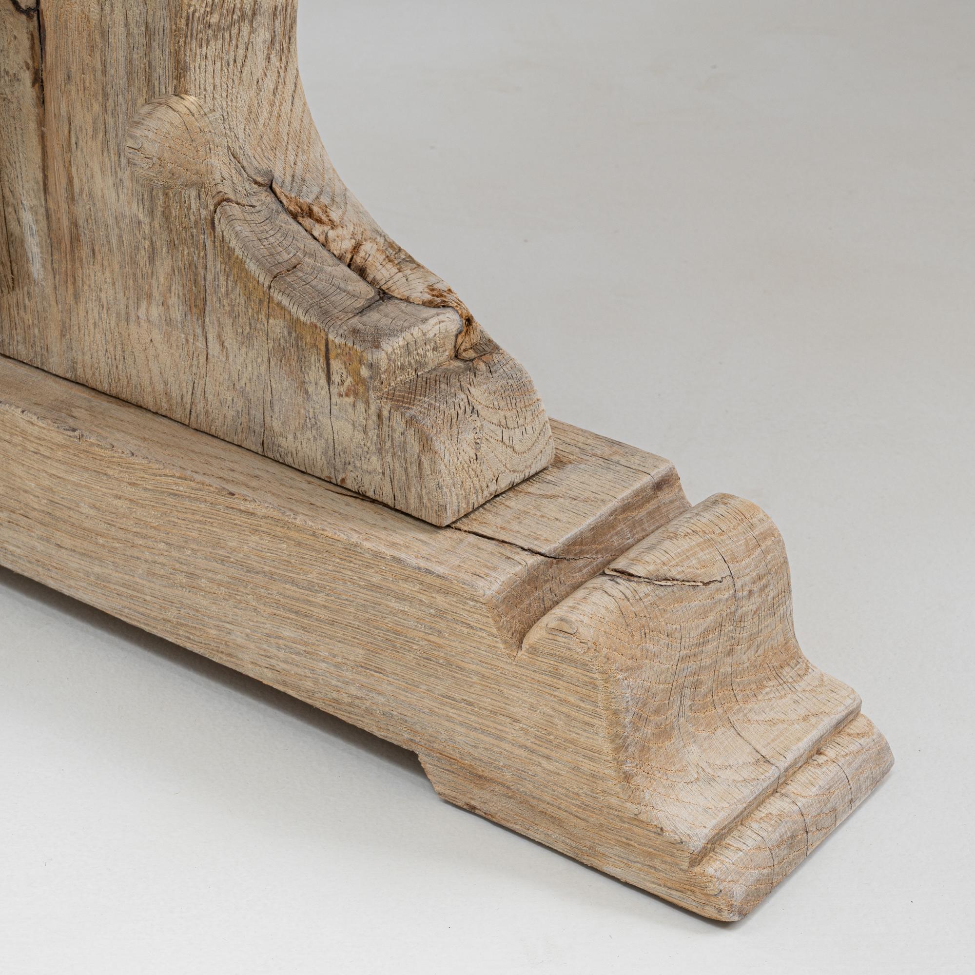 20th Century Belgian Oak Dining Table 6