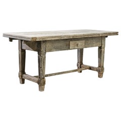 Vintage 20th Century Belgian Oak Dining Table